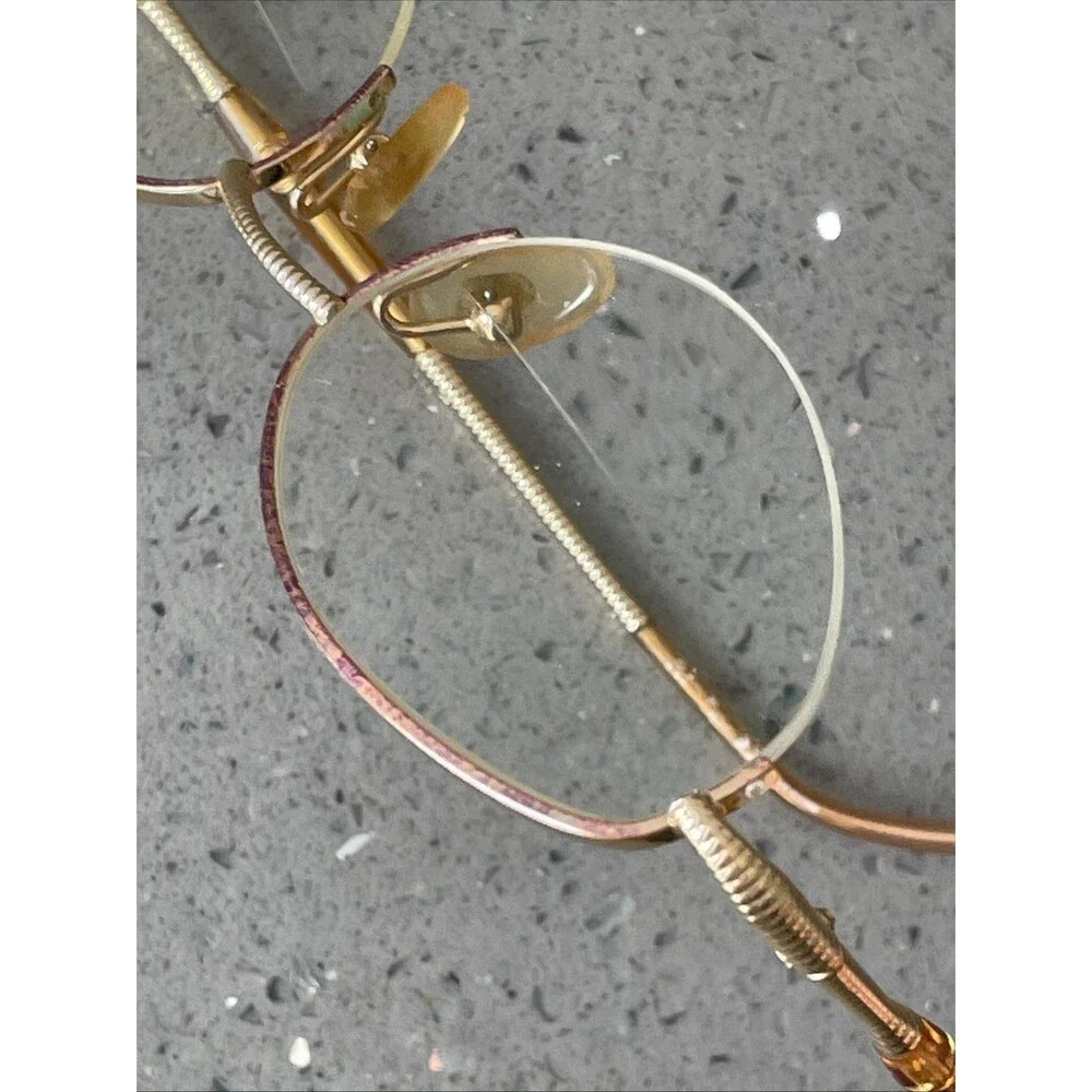CHRISTIAN DIOR Eyeglasses Frames ONLY 49-19 01x2 Half Rim gold